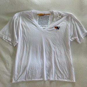 White Aviator Nation Tee